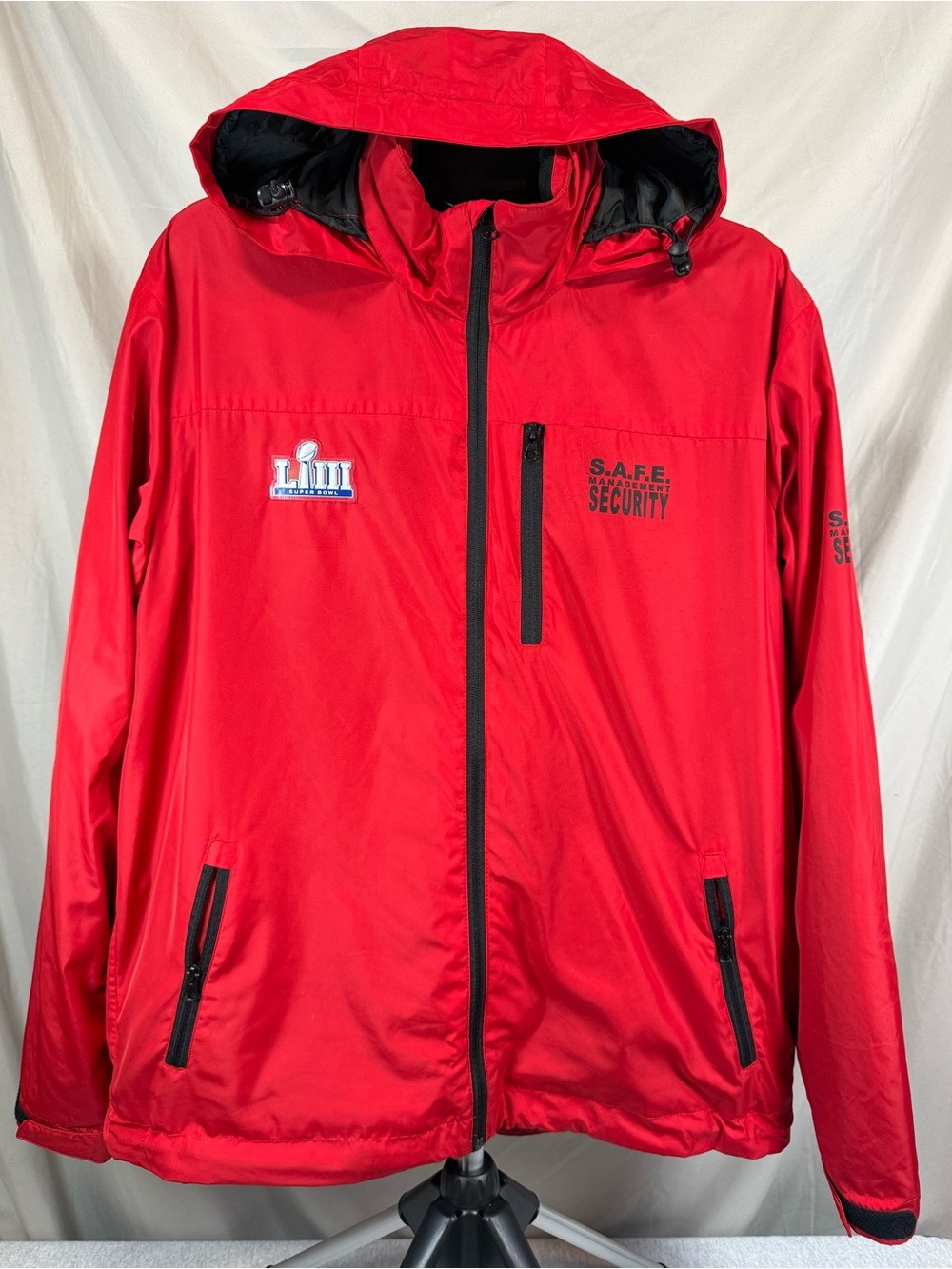 Super Bowl LIII Security Jacket - Red Shell -‎ Unisex Large
